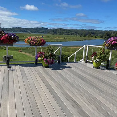 Black installed deck