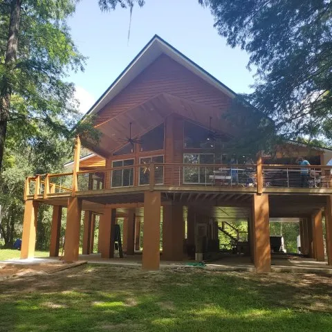 Black installed deck