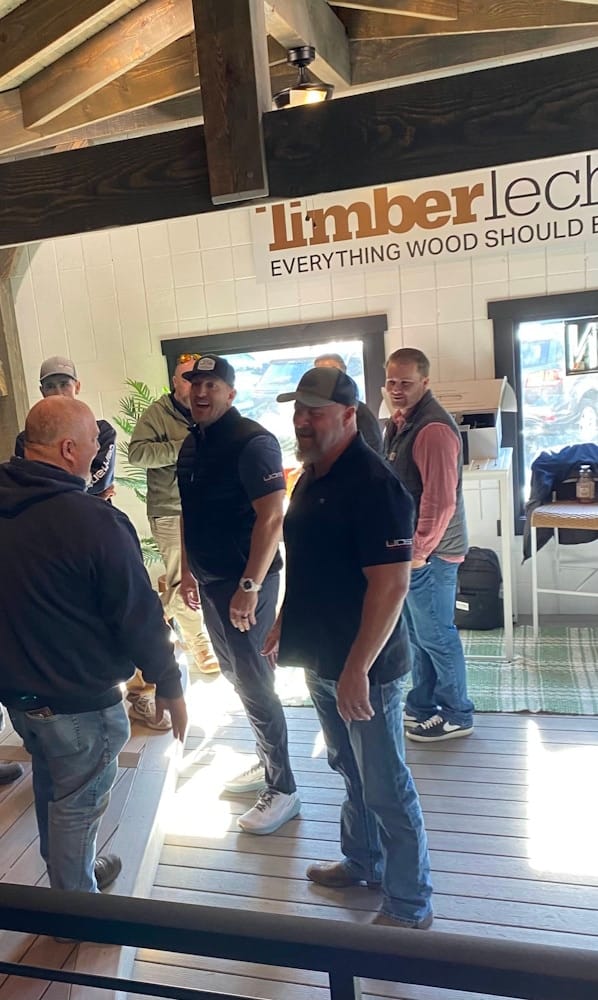 Utah Deck Supply showroom with decking, railing, and outdoor living product displays