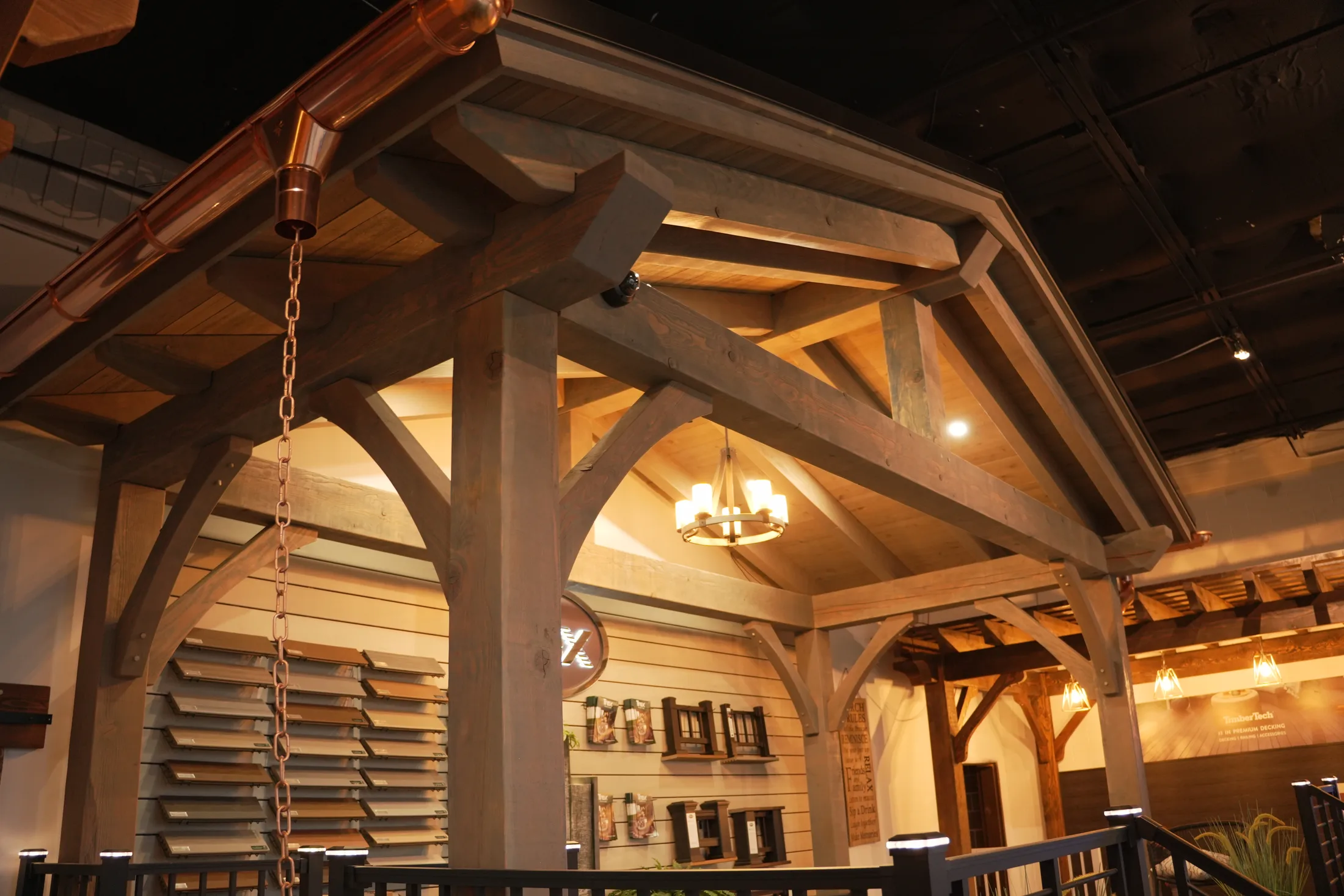 Residential pavilion kit for backyard outdoor living