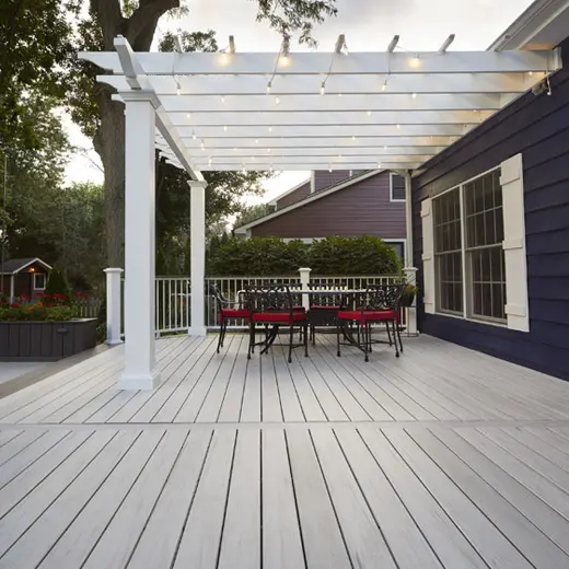 Whitewash Cedar installed deck
