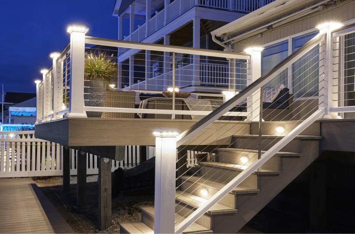 TimberTech railing on elevated deck
