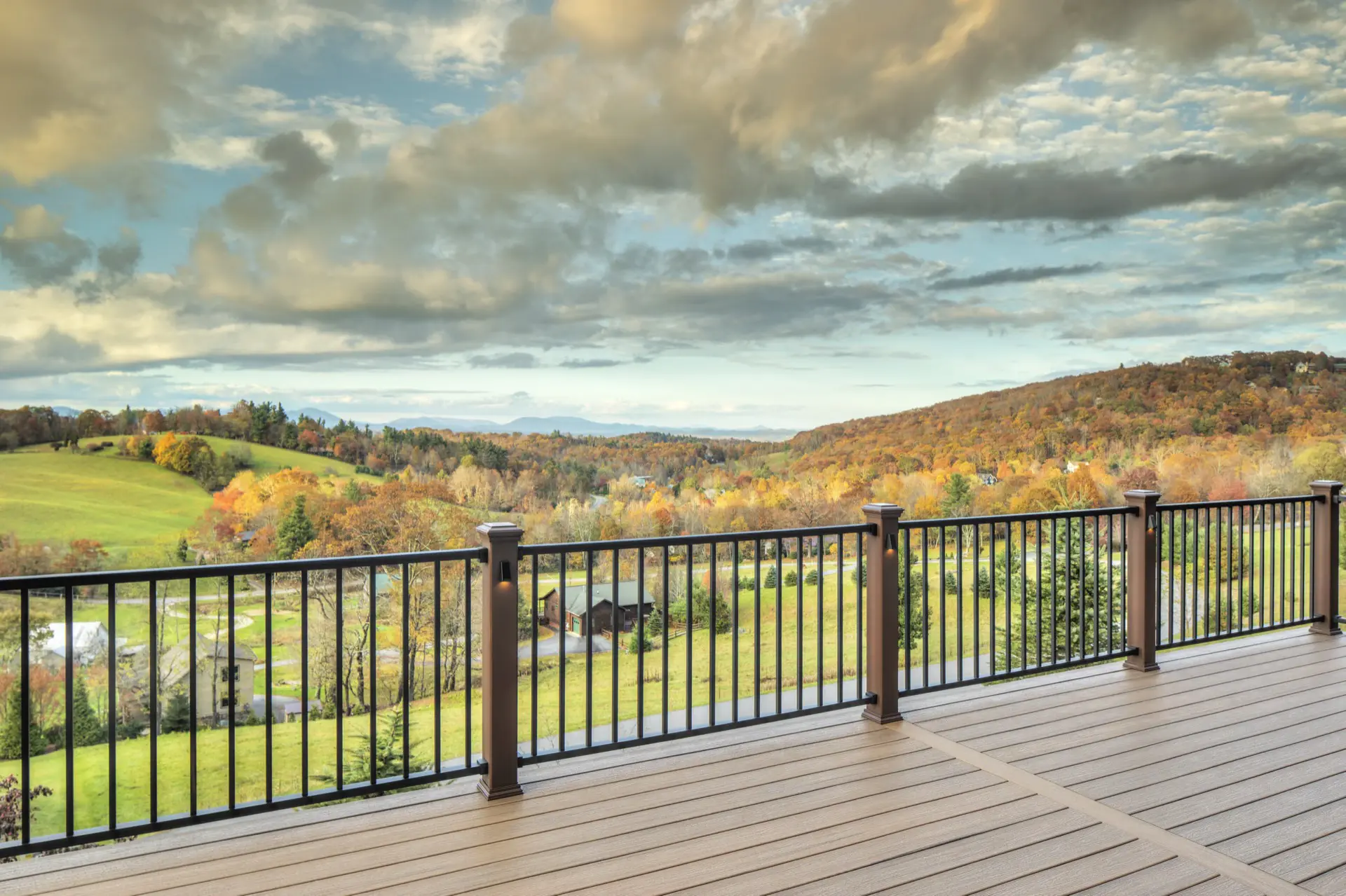Railing from angled perspective