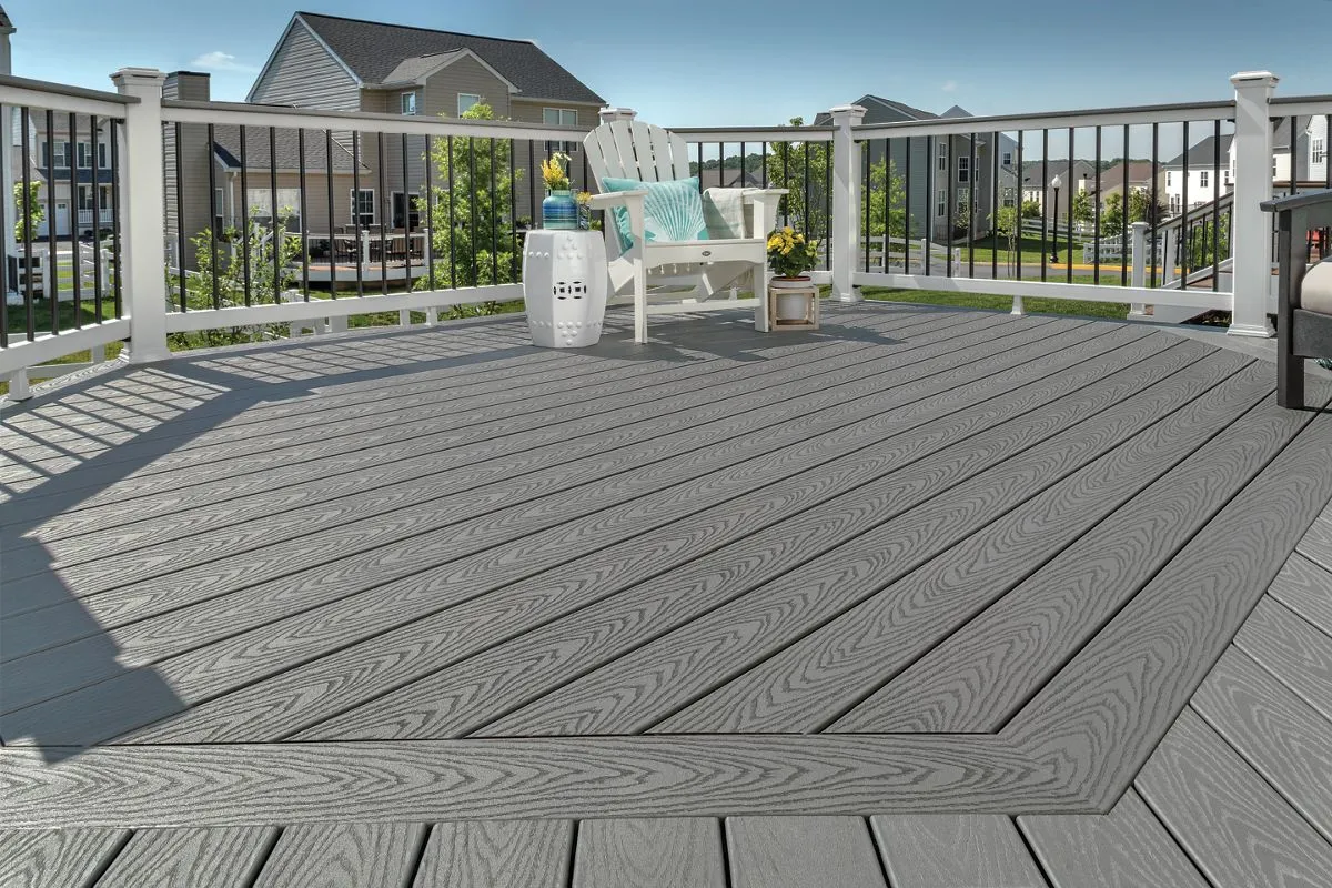 Pebble Grey installed deck